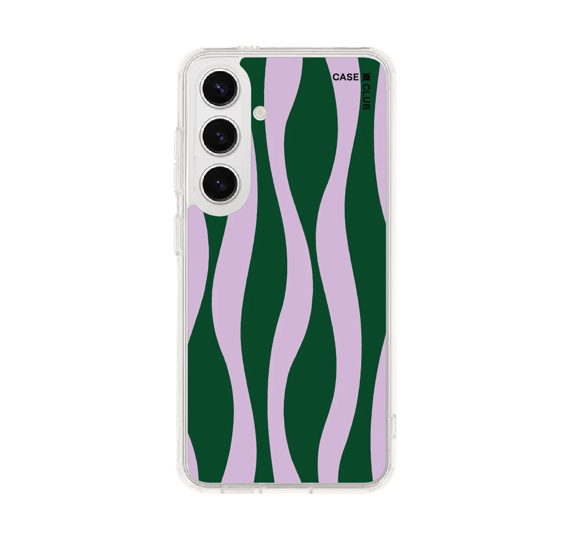 ลายคลื่นสีม่วงและเขียว